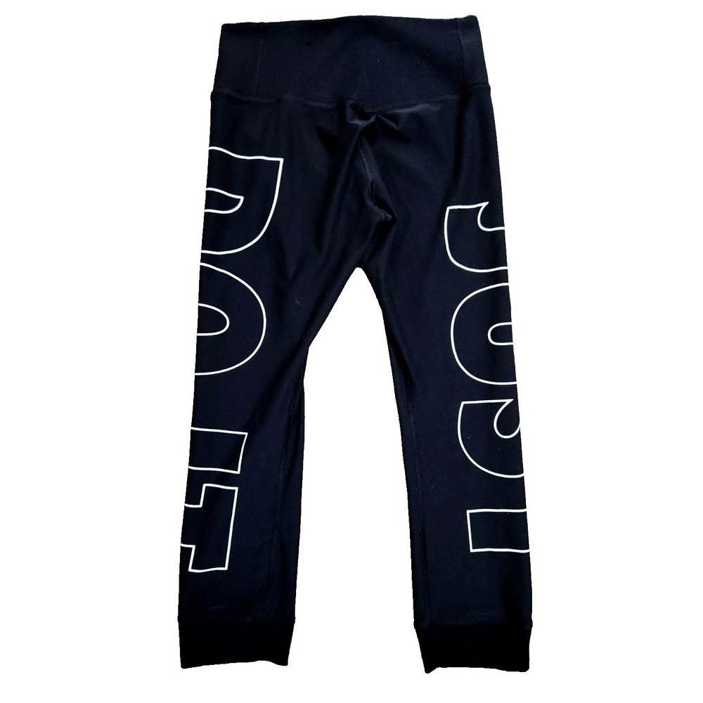 Nike Power Tight Fit Leggings Women's Small (Fits 25x22)  Black Capri Just Do It - Picture 2 of 10